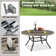 Azur Patio Round 60" Dining Set With Removable Lazy Susan And Sunbrella® Cushions