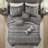 Luxurious Polyester Jacquard Bedding Sets, Modern Grey King/cal King