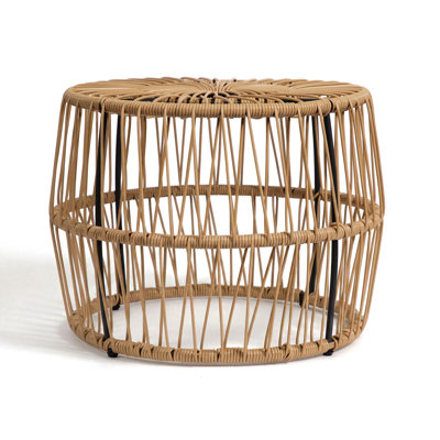 Egenoise Round Metal Outdoor Coffee Table , 21.3'' in. W 21.3'' in. D