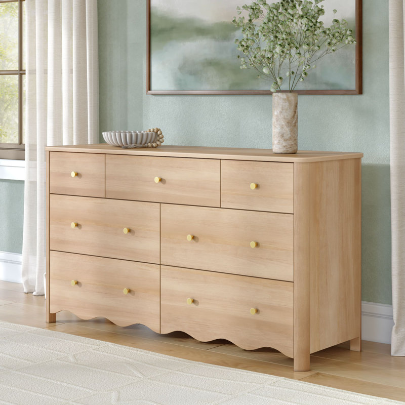 Commode 7 tiroirs Sutton, blond, Blond