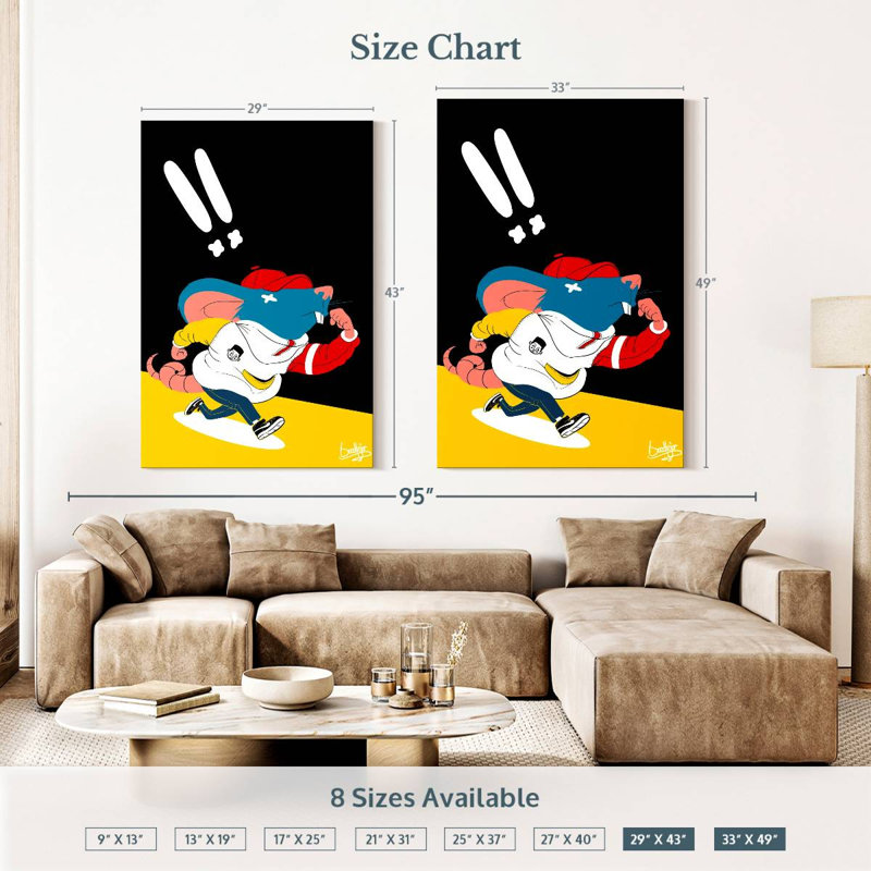 Ricky Rat, 51" H x 34" W