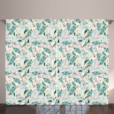 Cirenia Polyester Semi Sheer Curtain Pair