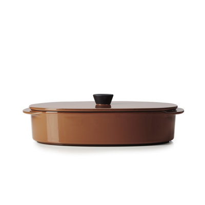 Revol Culinary Caractere 55 Oz Ceramic Oval Dish with Lid