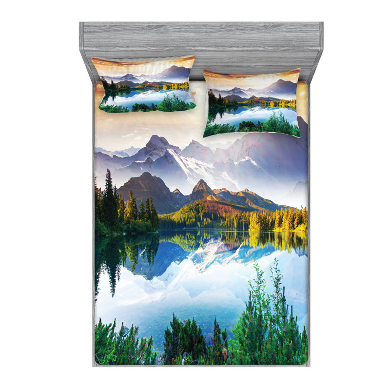 Microfiber Sheet Set, Queen Sheet Set with Fitted Sheet