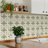 6" x 6" Floral Vinyl Peel and Stick Mosaic Tile