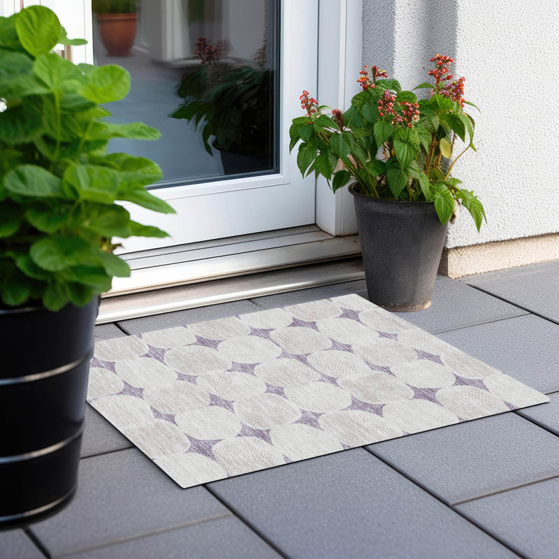 Malek Abstract Indoor / Outdoor Rug, Rectangle 1'8" x 2'6"