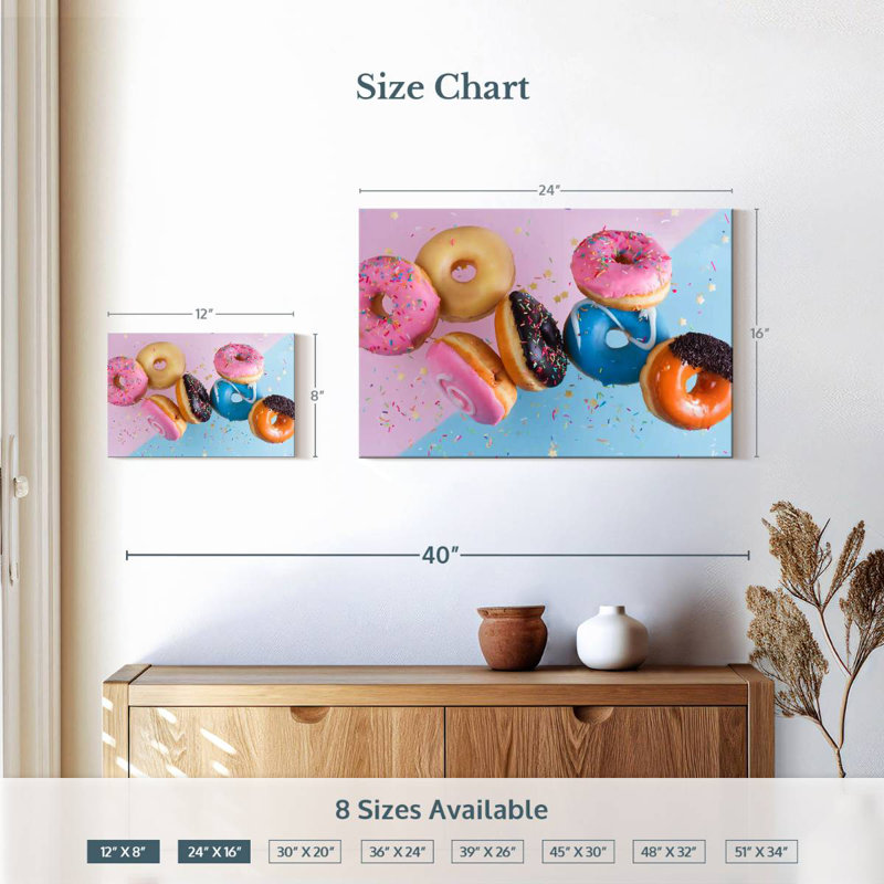 Yarlin Doughnut Party, 16" H x 24" W