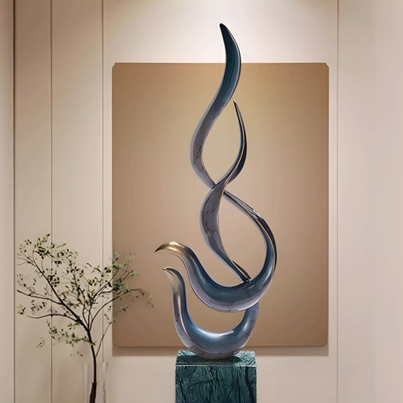 Objet de décoration moderne en marbre cuivré