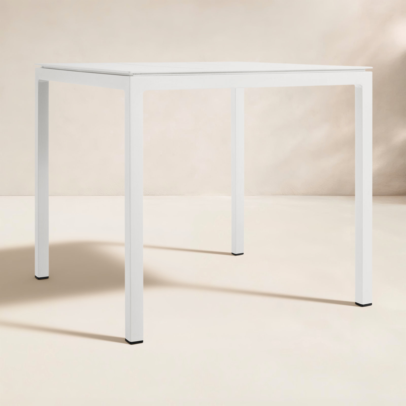 Skiff Metal Outdoor Side Table, White, 20" W x 20" L x 18" H