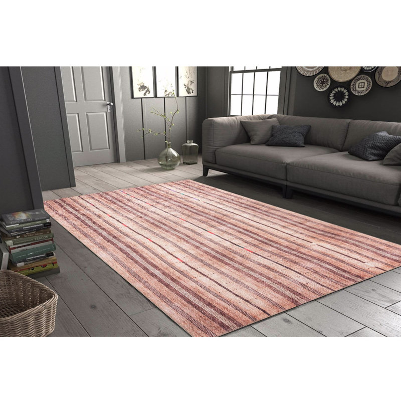 Tapis de couloir élégant (2,5 x 7,5 pi), 100% polyester, 1,1 lb / pi² | Poils de 4 mm de hauteur, dessous en polyester recyclé | Lavable à la machine, écologique | Parfait pour les entrées, les salons et les couloirs