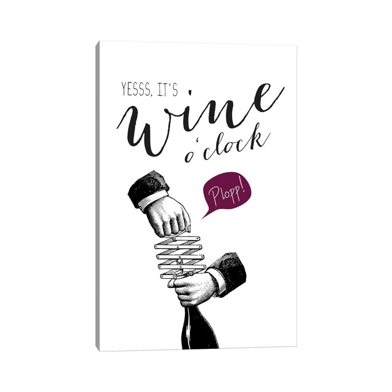 Wine Wine par Amy & Kurt Berlin - peinture sur toile tendue, H 26 po x l 18 po x 1,5 po