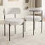 Ensemble de 4 chaises de salle à manger de style Mid-Century avec dossier incurvé et dossier arrondi avec pieds en métal Sherpa