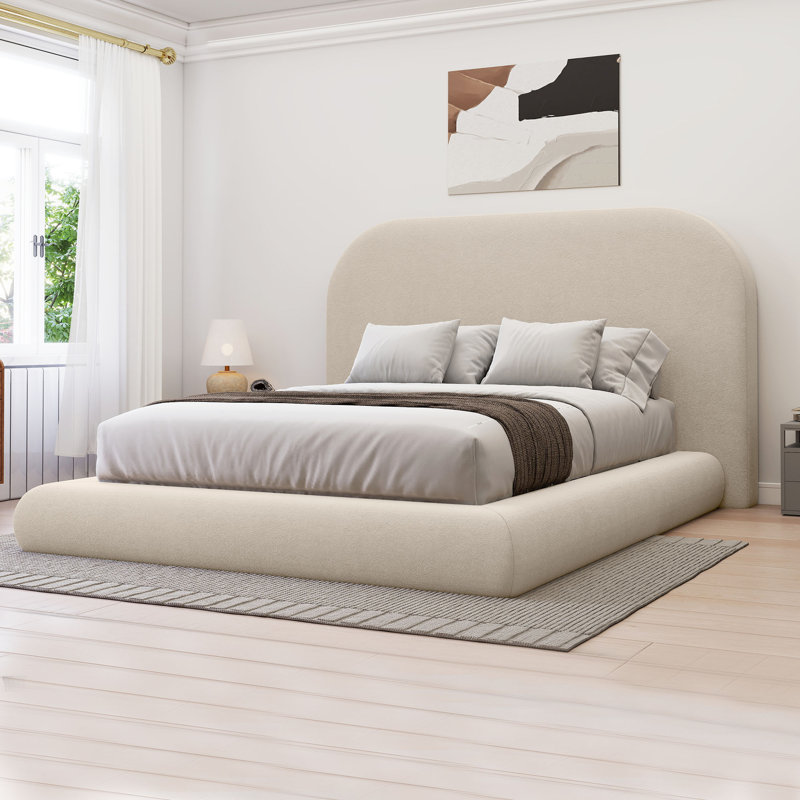  Structure de lit tapissier en velours avec tête de lit, sommier tapissier requis