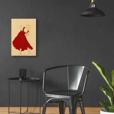 " Spanish Flamenco Woman Dancer In A Red Dress " by Sabrina Balbuena