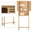 Rangement au-dessus de la toilette en bois massif l 24,4 po x H 67 po x P 9,4 po Donnell