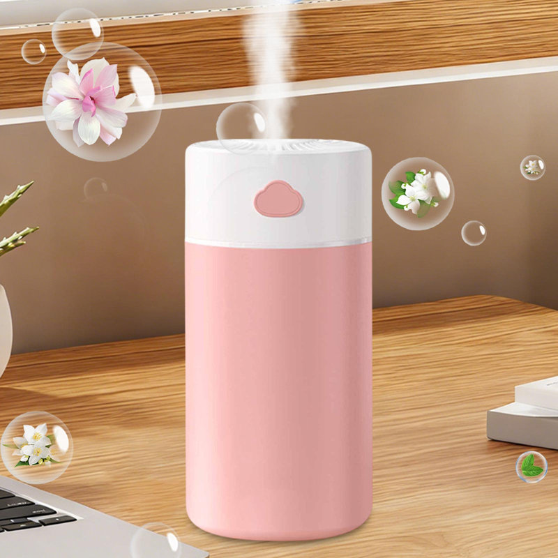Mini humidificateur USB pour la maison et la voiture avec humidificateur USB et aromathérapie avec grande capacité 400 ML