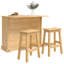  Kitchen Storage with Drawer with Storage 2 pcs Solid-Pine Contemporary