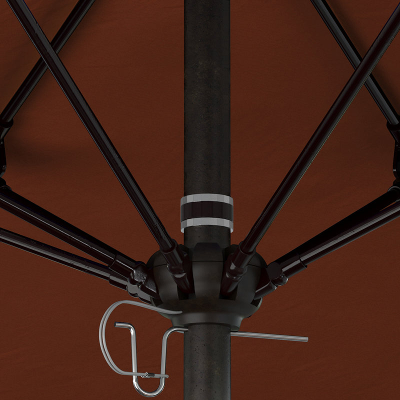 Parasol de marché 90 po Aneesaa, Toile Brick Performance, Bronze