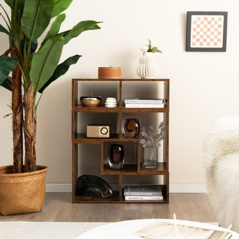 Meuble télé 3 pièces pour téléviseur de 65 po ou moins avec tablettes, Brun