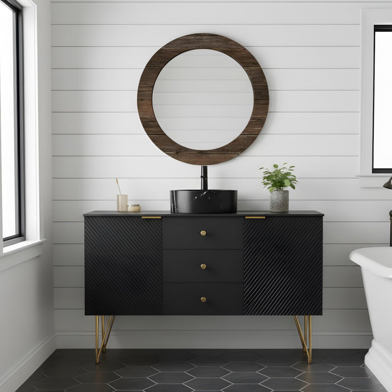 Meuble-lavabo 48 po avec vasque en céramique