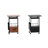 Rustic Brown Mobile 3-Tier Printer Stand - 2-Drawer File Cabinet (24" Extended Desktop, Lockable Wheels, Adjustable Rolling Cart For Home Office)