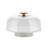 Stand In Porcelain, Warm Grey. Lid In PMMA With Knob In Bamboo Wood.