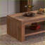 Table basse rustique en bois massif à 2 niveaux pour le salon, facile à nettoyer et amp; Assembler