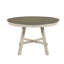 Table de salle à manger rustique rustique blanche et grise 1 pièce