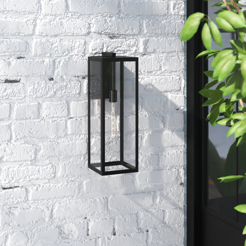 Tangier Dimmable Aluminum Outdoor Wall Lantern, 21" H x 7" W x 8.5" D