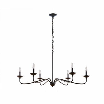 Luminaire suspendu en acier 6 lumières Azareth