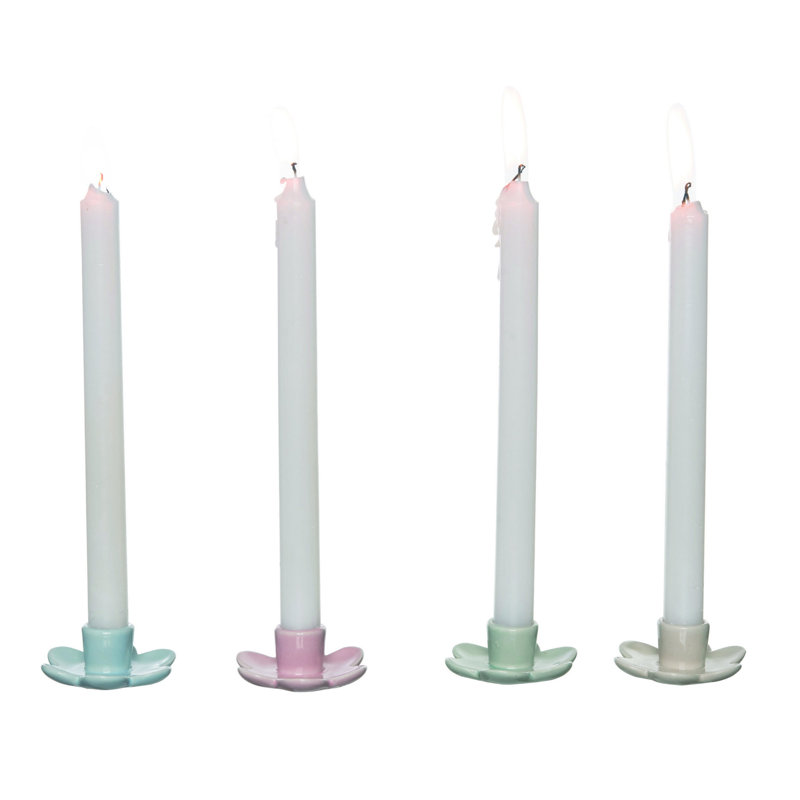  Ceramic Daisy Candle Holder Set of 4 Easter Home Decorations