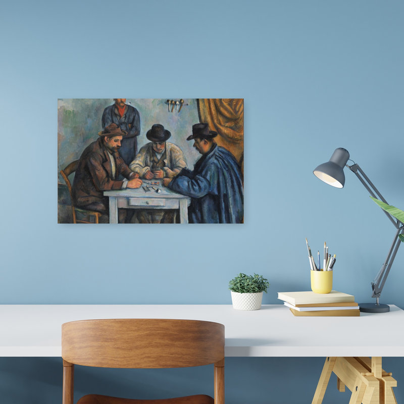 Les Joueurs de cartes, 1890-1892, estampe d'art mural contemporain abstrait impressionniste, H 12 po x l 18 po
