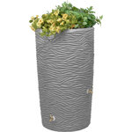 Loon Peak® 65 Gallons Plastic Drainable Planter Rain Barrel