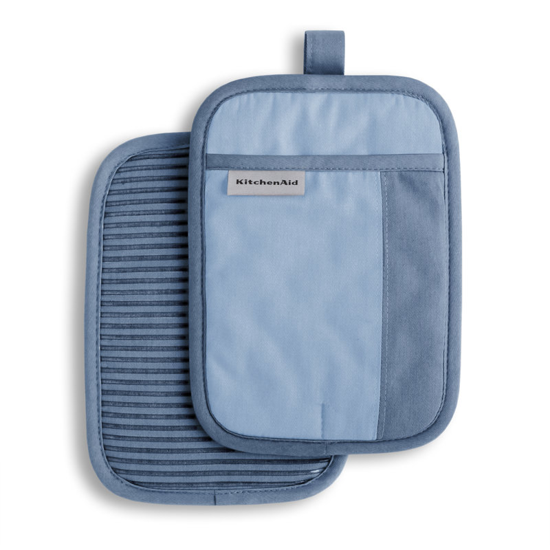 KitchenAid Beacon 2-Piece Potholder, Blue Velvet/Blue Heaven
