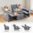 3-Seater Manual Reclining Sofa With Flip Console, Cup Holders, USB & Type-C Charging, Hidden Drawer & Side Pockets-33799398