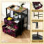 Table de chevet 2 tiroirs en tissu avec station de charge Victorian Gothic