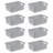 Sterilite 11" Small Weave Open Bin Organize Wicker Storage Basket, Grey, 8 Pack