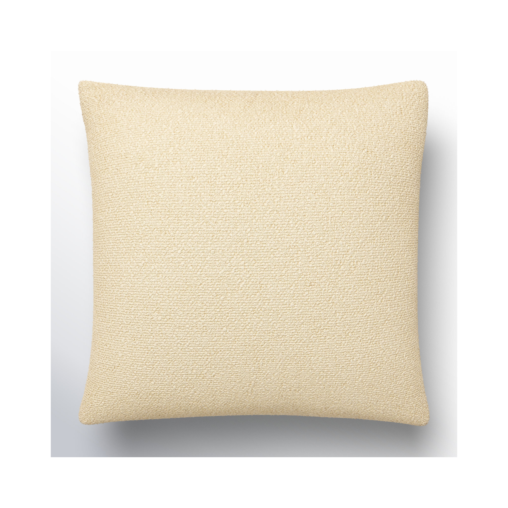Amalfi Boucle Throw Pillow, Cream, Down, 18" x 18"