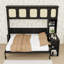 Lit escamotable double en bois avec armoires, bureau et lattes-500632241