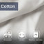 Édredon 6 pièces en coton, gris / blanc, édredon 100% Vibe pour lit gris et blanc, tendance