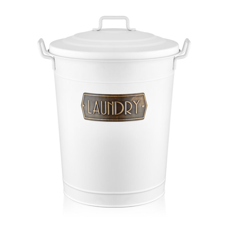Mosqueda Metal Laundry Bin, White