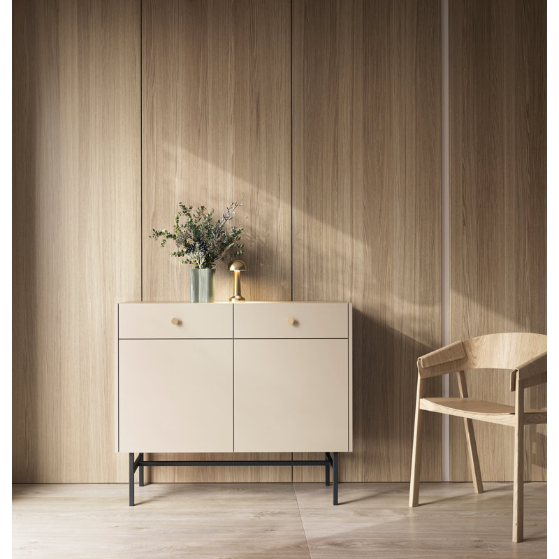 Divenos Two Door Sideboard With Drawers 104 cm Beige