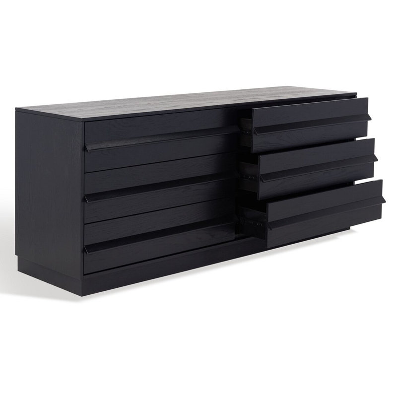 Sauger Piece Bedroom Set, Black, Queen