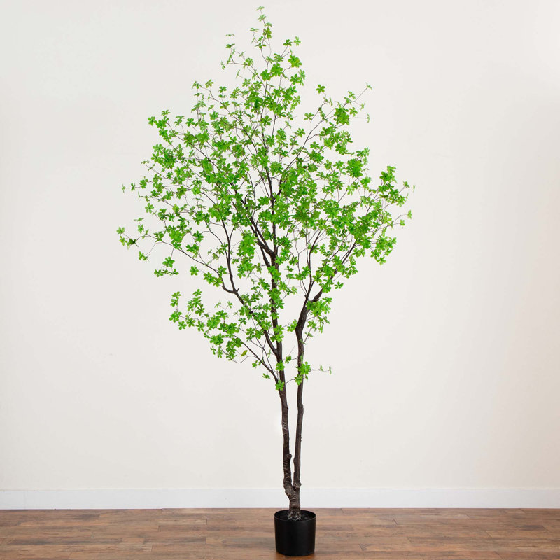 Faux arbre enkianthus 120 po en doublure de pot