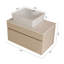 Petit meuble-lavabo flottant simple 31,5 pouces avec lavabo
