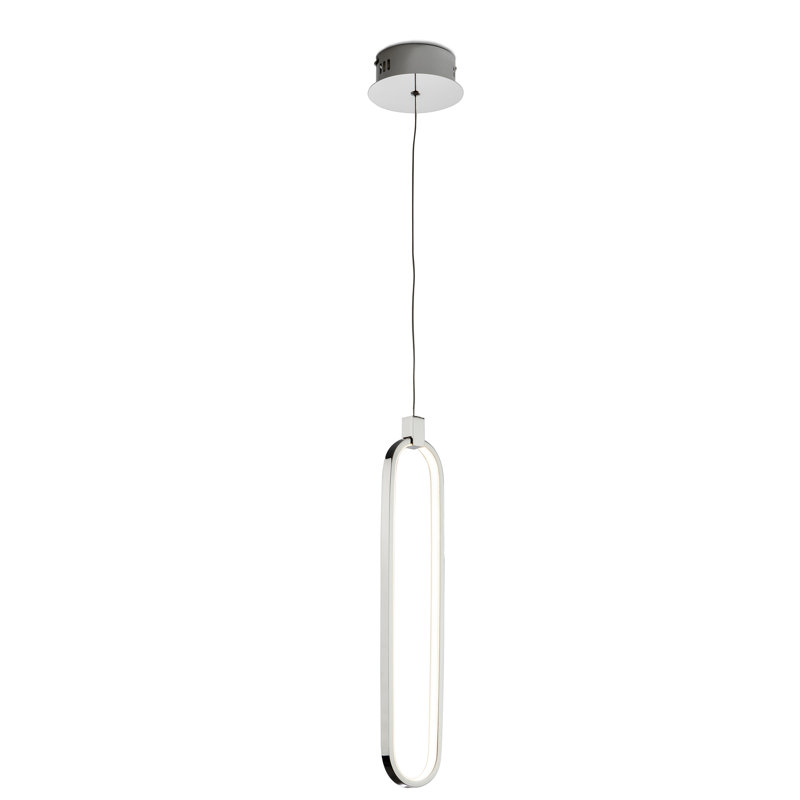 Cadwell 1 - Light LED Unique/Statement Pendant, Silver