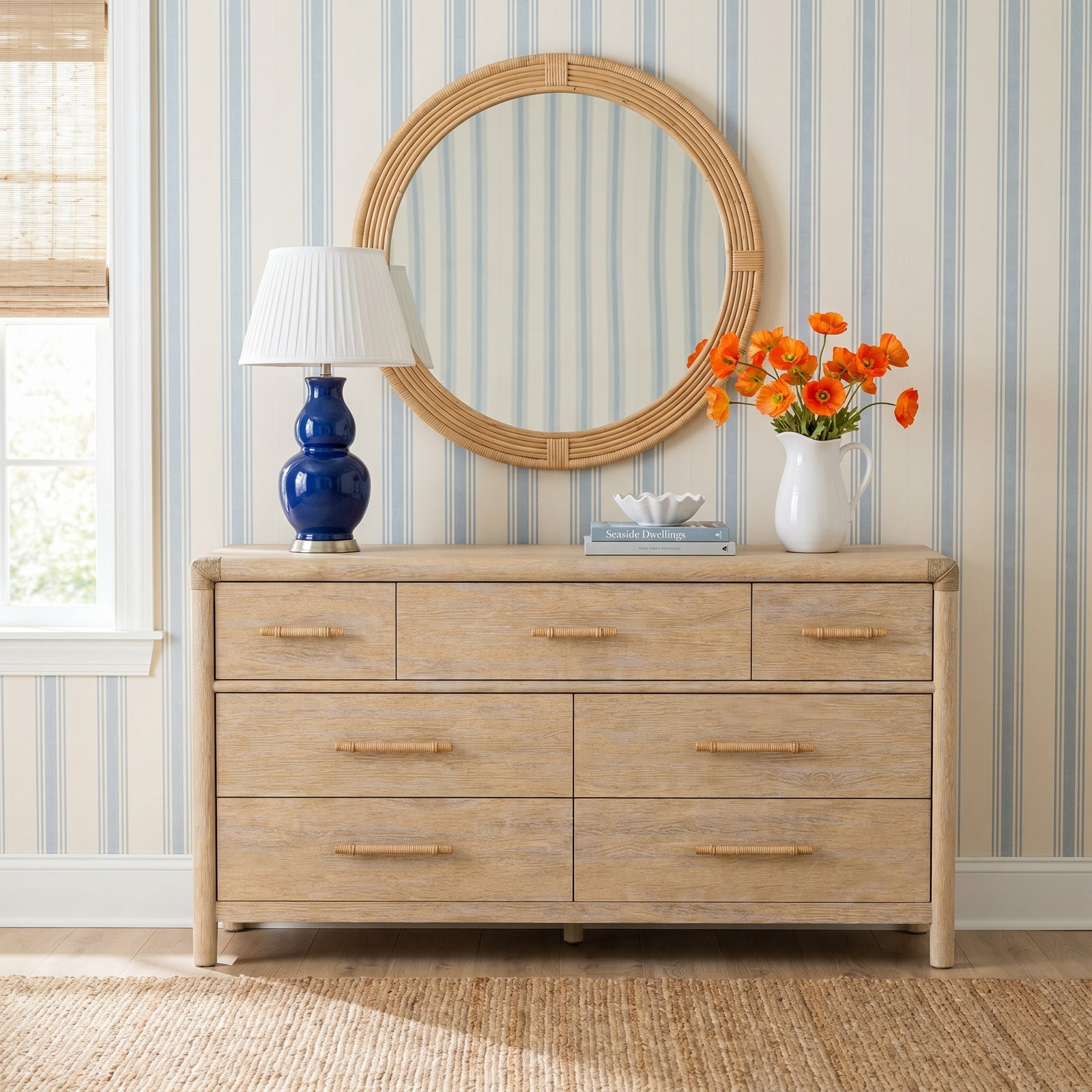Noriko 66" Oak Double Dresser