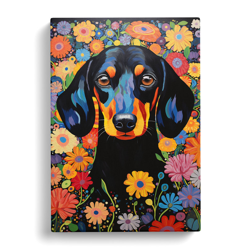 Dachshund Informel - No Frame Print, 76cm H x 50cm W x 3cm D