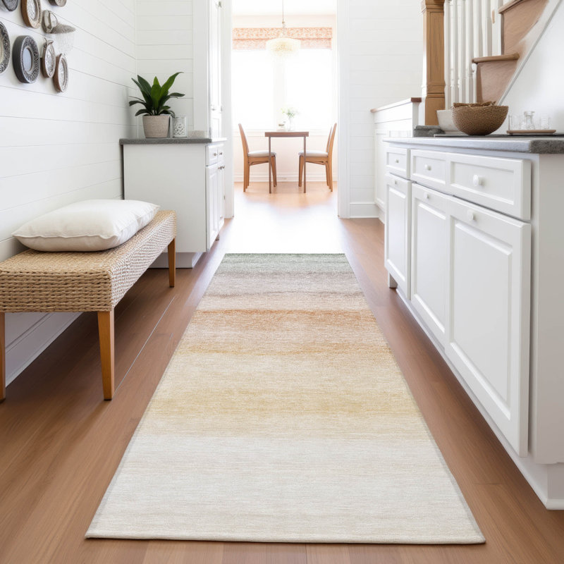 Premium Machine Washable Alijah AMF1253 Stripes Rug, Runner 2'3" x 7'6"