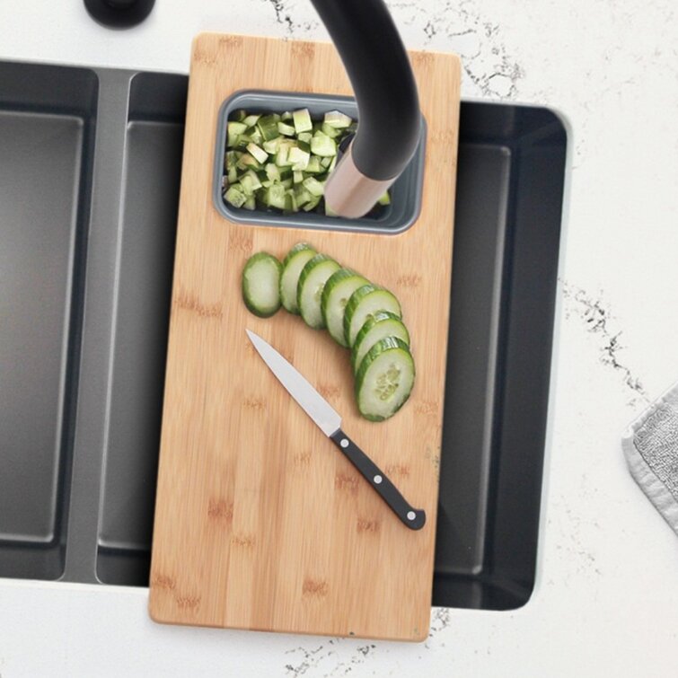 Over the Sink Bamboo Cutting Board by Stylish –